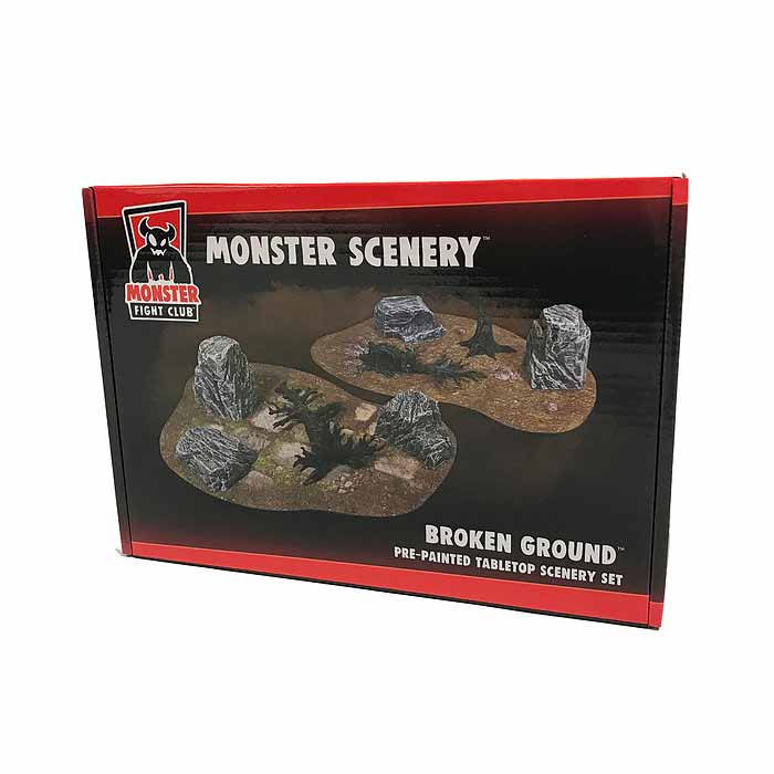 Monster Scenery, Pre-Painted Tabletop Scenery Set: Broken Ground