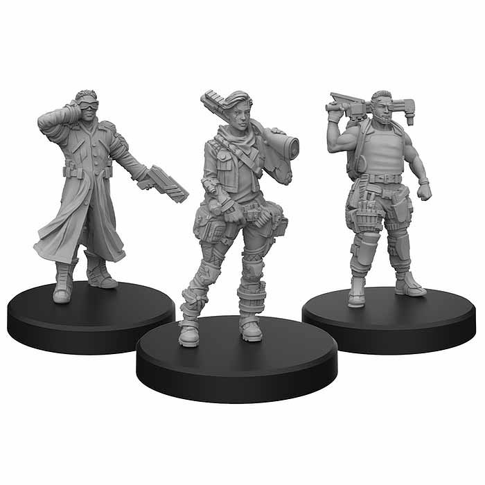 Cyberpunk RED Plastic Miniatures: Edgerunners B - Tech, Nomad, and Fixer