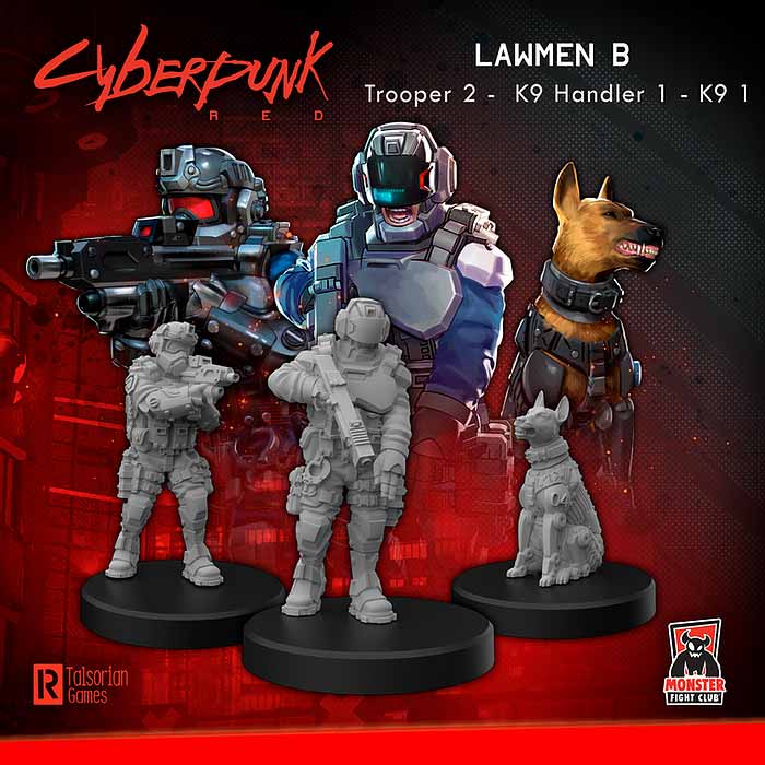 Cyberpunk RED Plastic Miniatures: Lawmen - Enforcers