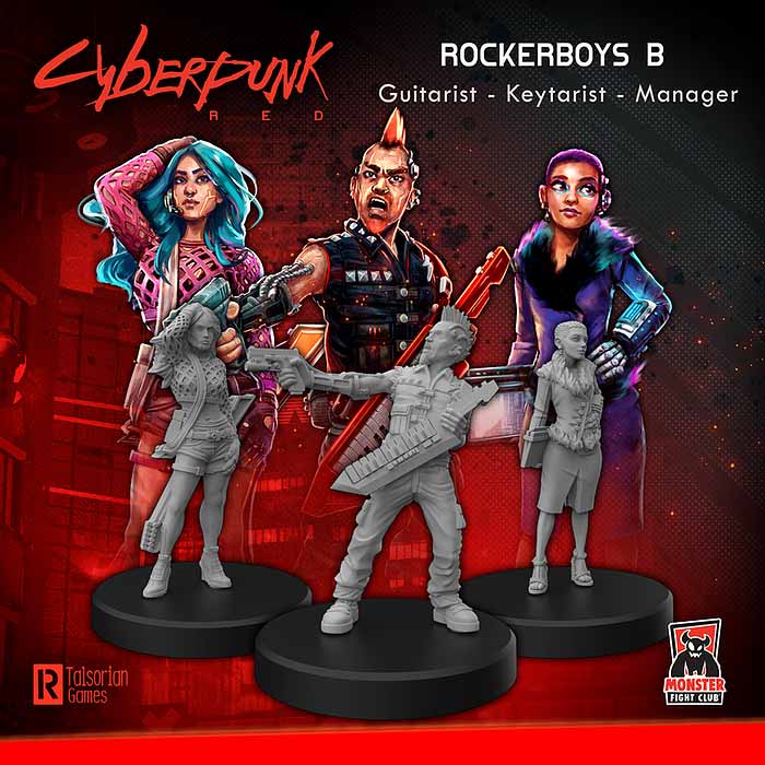 Cyberpunk RED Plastic Miniatures: Rockerboys A