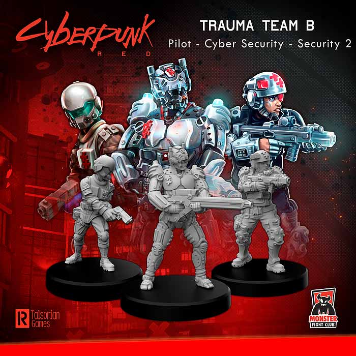 Cyberpunk RED Plastic Miniatures: Trauma Team B