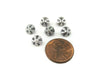 Micro Metal 5mm Silver Colored Chessex Dice, 6 Pieces - Tens D10