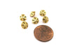 Micro Metal 5mm Gold Colored Chessex Dice, 6 Pieces - Tens D10