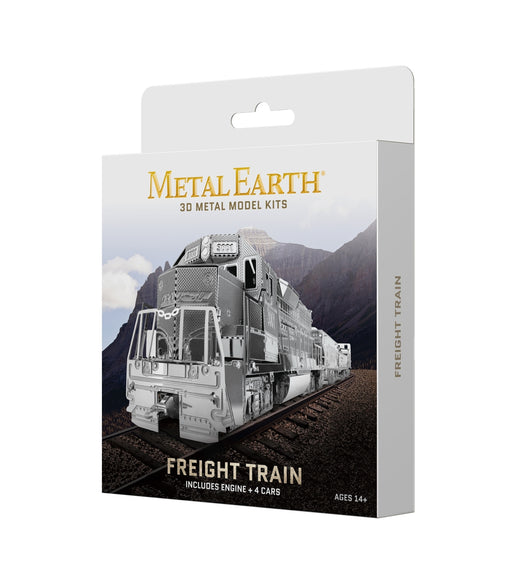 Fascinations Metal Earth Gift Box Set Freight Train Laser Cut 3D Metal Kit