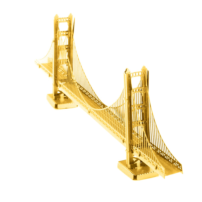 Fascinations Metal Earth Golden Gate Bridge Gold Laser Cut 3D Metal Model Kit