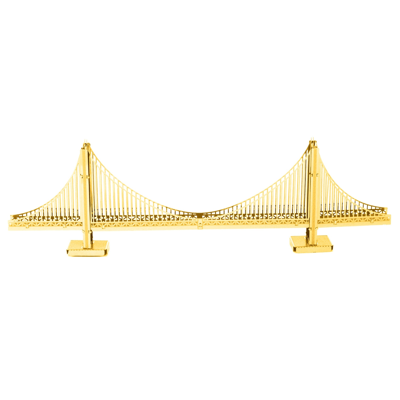 Gold Metal 3D Puzzles Metal Earth Golden Gate Bridge 3D Laser Cut Model Kit – Build Your Own San Francisco Landmark! Pressed Steel HO Model Railroad Bridges - Foto 9