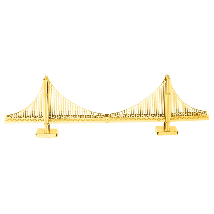 Fascinations Metal Earth Golden Gate Bridge Gold Laser Cut 3D Metal Model Kit