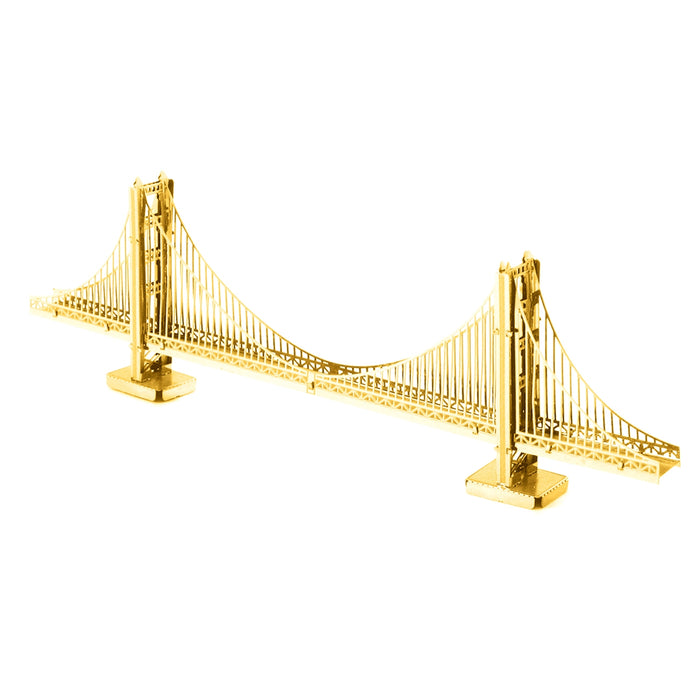 Fascinations Metal Earth Golden Gate Bridge Gold Laser Cut 3D Metal Model Kit