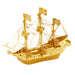 Fascinations Metal Earth Golden Hind Ship Gold Laser Cut 3D Metal Model Kit