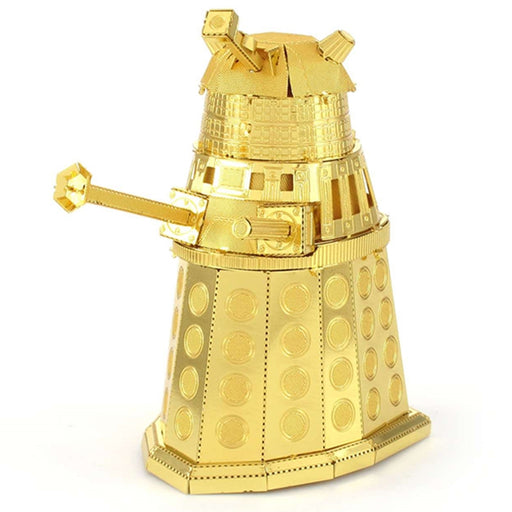 Fascinations Metal Earth Gold Dalek Doctor Who Gold Laser Cut 3D Metal Model Kit