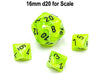 Vortex 9mm Mini 8 Sided D8 Dice, 6 Pieces - Bright Green with Black Numbers