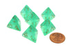 Borealis 18mm 4 Sided D4 Chessex Dice, 6 Pieces - Light Green with Gold