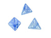 Luminary Borealis 18mm 4 Sided D4 Dice, 6 Pieces - Sky Blue with White Numbers