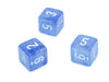 Luminary Borealis 15mm 6 Sided D6 Dice, 6 Pieces - Sky Blue with White Numbers