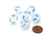 Luminary Borealis 15mm 8 Sided D8 Dice, 6 Piece - Icicle with Light Blue Numbers