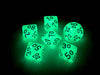 Luminary Borealis 16mm Tens D10 (00-90) Dice, 6 Pieces - Light Green with Gold
