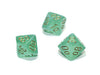 Luminary Borealis 16mm Tens D10 (00-90) Dice, 6 Pieces - Light Green with Gold