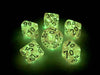 Luminary Borealis 16mm Tens D10 (00-90) Dice, 6 Piece - Pink with Silver Numbers