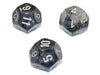 Luminary Borealis 18mm D12 Dice, 6 Pieces - Light Smoke with Silver Numbers