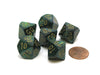 Scarab 16mm Tens D10 (00-90) Chessex Dice, 6 Pieces - Jade with Gold Numbers
