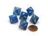 Festive 15mm 8 Sided D8 Chessex Dice, 6 Pieces - Waterlily with White Numbers