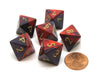 Gemini 15mm 8 Sided D8 Chessex Dice, 6 Pieces - Purple-Red with Gold