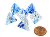 Nebula 18mm 4 Sided D4 Chessex Dice, 6 Pieces - Dark Blue with White