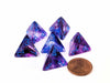 Luminary Nebula 18mm D4 Chessex Dice, 6 Pieces - Nocturnal with Blue Numbers