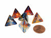 Luminary Nebula 18mm D4 Chessex Dice, 6 Pieces - Primary with Blue Numbers