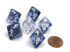 Nebula 15mm 8 Sided D8 Chessex Dice, 6 Pieces - Black with White Numbers