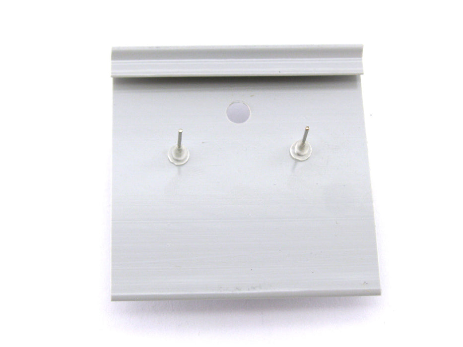 Tiny 5mm Post Stud Dice Earrings - Opaque White with Black Pips