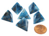 Phantom 18mm 4 Sided D4 Chessex Dice, 6 Pieces - Teal with Gold