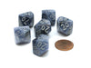 Phantom 16mm Tens D10 (00-90) Chessex Dice, 6 Pieces - Black with Silver Numbers