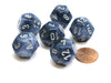 Phantom 18mm 12 Sided D12 Chessex Dice, 6 Pieces - Black with Silver