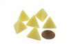 Blank Opaque 18mm D4 Triangular Chessex Dice, 6 Pieces - Ivory