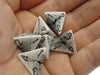 Cracked Opaque 18mm D4 Chessex Dice, 6 Pieces - White with Black Numbers