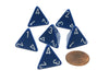 Opaque 18mm 4 Sided D4 Chessex Dice, 6 Pieces - Blue with White Numbers