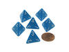 Opaque 18mm 4 Sided D4 Chessex Dice, 6 Pieces - Light Blue with White Numbers
