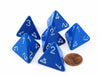 Opaque 26mm D4 Large Jumbo Numbered Dice, 6 Pieces - Blue with White Numbers