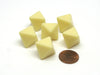 Blank Opaque 15mm 8 Sided D8 Chessex Dice, 6 Pieces - Ivory