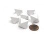Blank Opaque 15mm 8 Sided D8 Chessex Dice, 6 Pieces - White