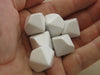 Pack of 6 Blank D10 Standard Size Dice - White