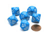 Opaque 16mm Tens D10 (00-90) Dice, 6 Pieces - Light Blue with White Numbers