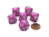 Opaque 16mm Tens D10 (00-90) Chessex Dice, 6 Pieces - Light Purple with White