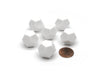 Blank Opaque 18mm 12 Sided D12 Chessex Dice, 6 Pieces - White