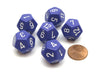 Opaque 18mm 12 Sided D12 Chessex Dice, 6 Pieces - Purple with White