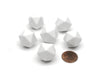 Blank Opaque 20mm 20 Sided D20 Chessex Dice, 6 Pieces - White