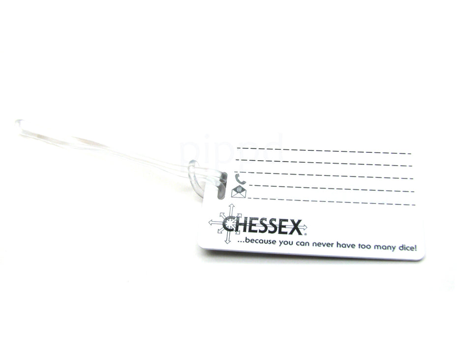 Chessex Dice Luggage Tag with Clear Tie