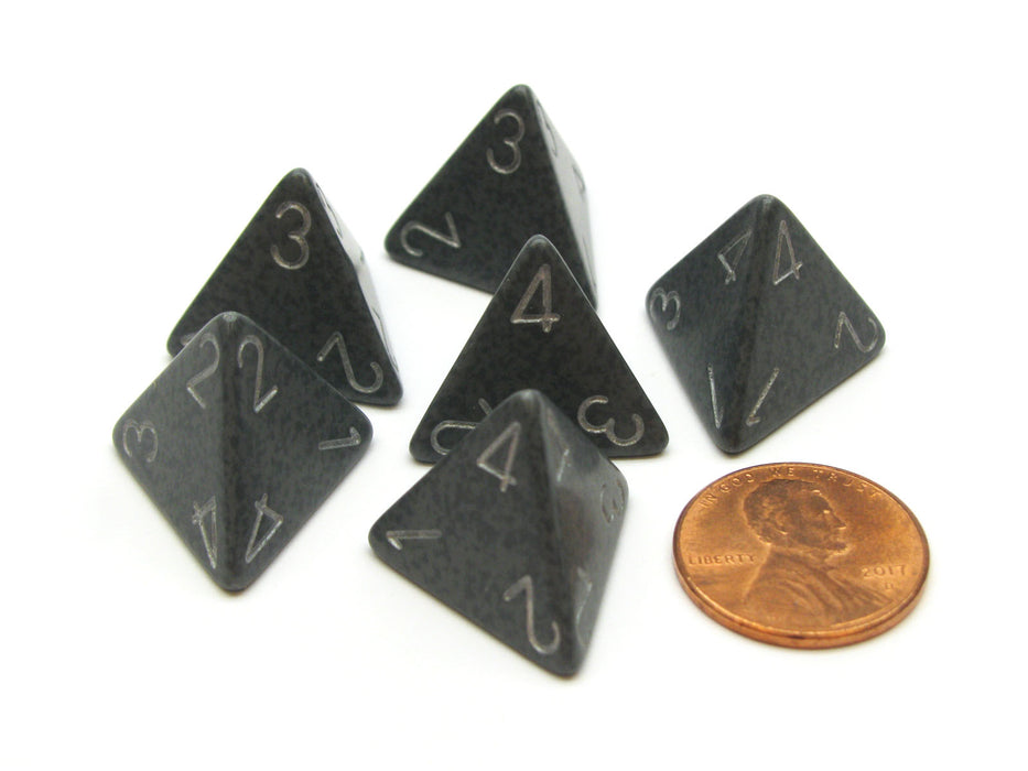 Speckled 18mm 4 Sided D4 Chessex Dice, 6 Pieces - Hi-Tech