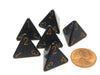 Speckled 18mm 4 Sided D4 Chessex Dice, 6 Pieces - Golden Cobalt